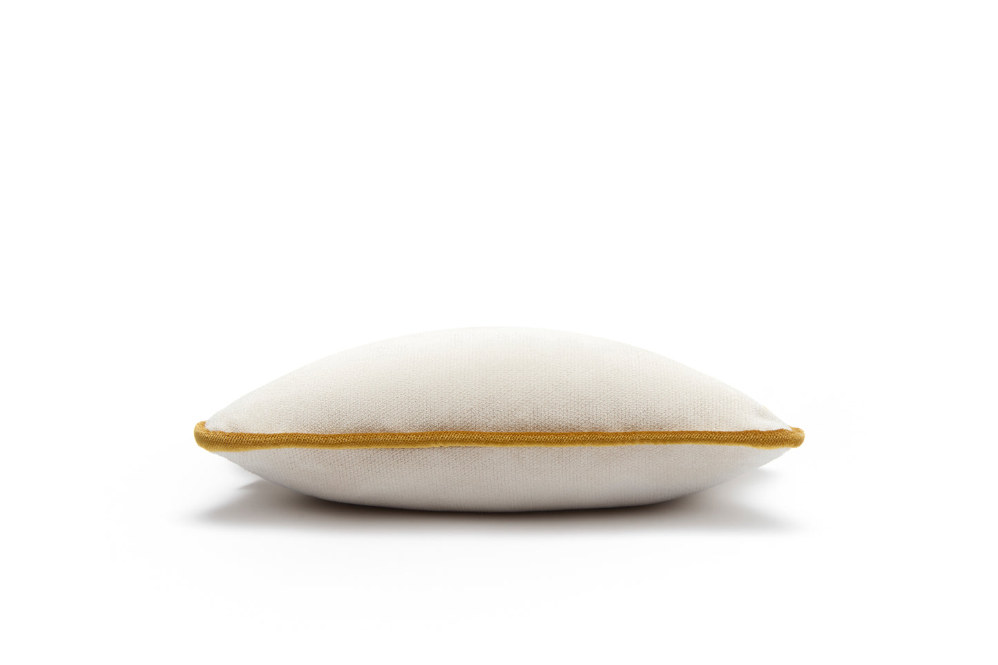 MICRO PILLOW | Velvet Cushion White&Mustard Frame