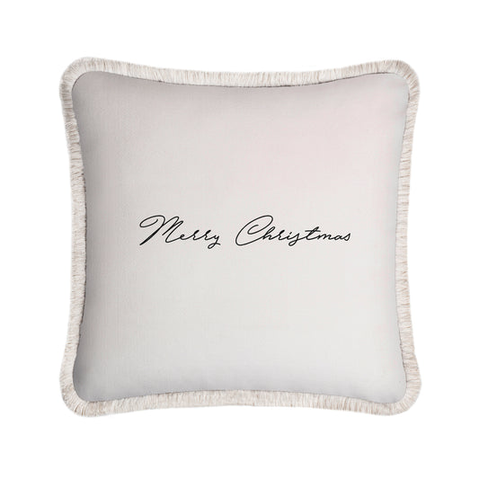 XMAS PILLOW | Velvet Cushion White
