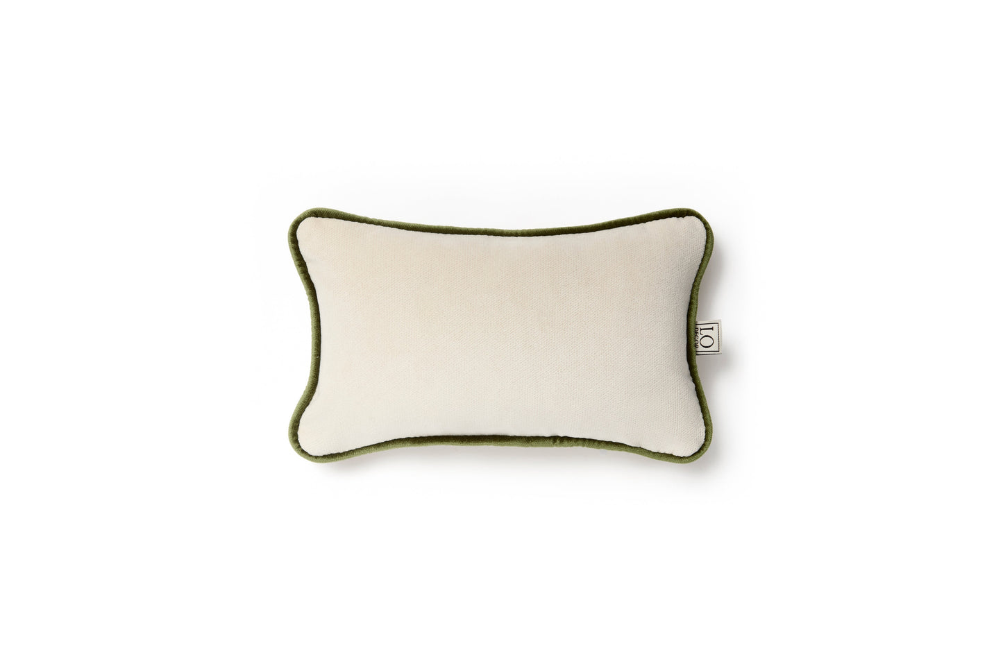 MICRO PILLOW | Velvet Cushion White&Green Frame