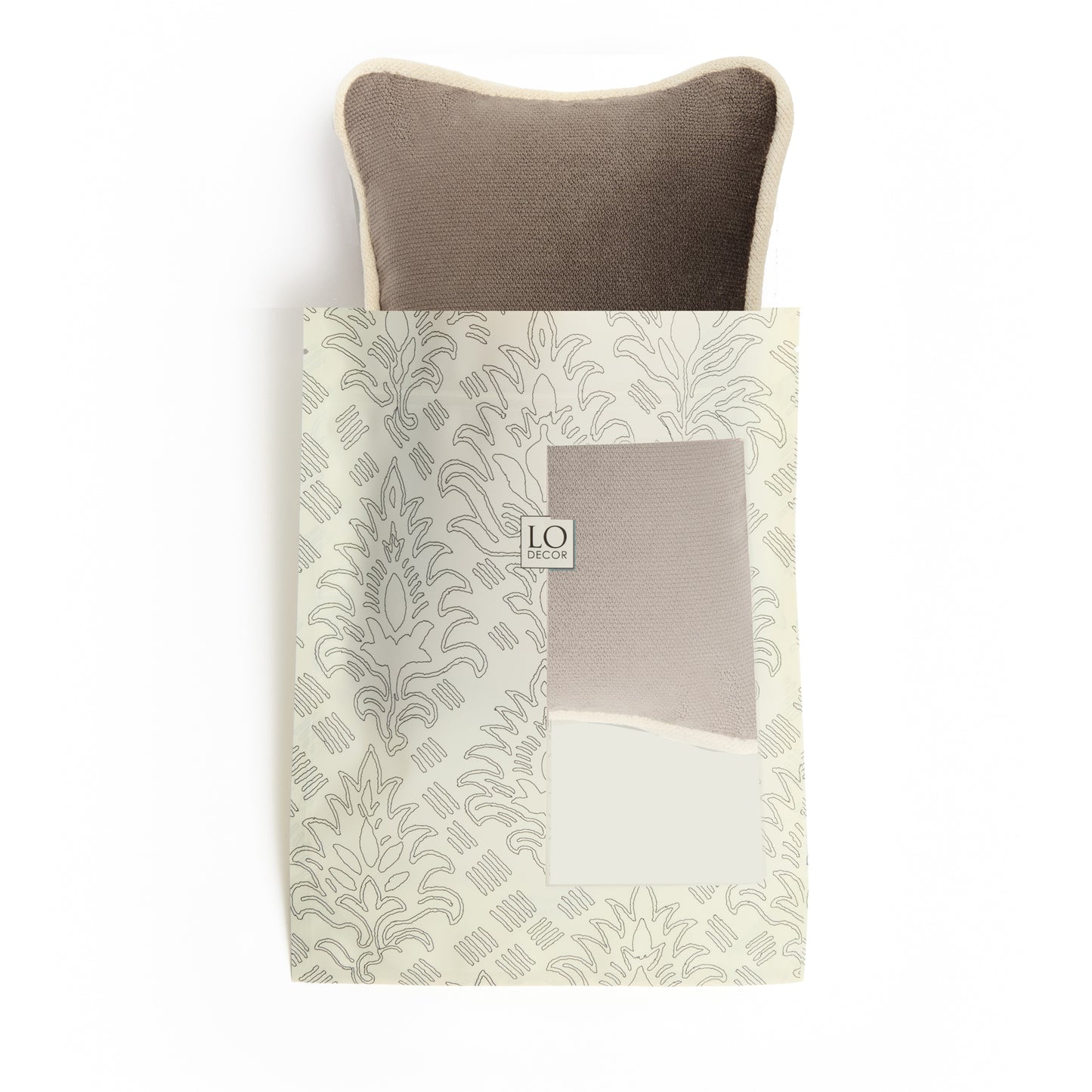 MICRO PILLOW | Velvet Cushion Grey Frame