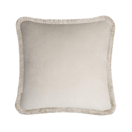 HAPPY PILLOW | Velvet Cushion DIRTY WHITE & DIRTY WHITE