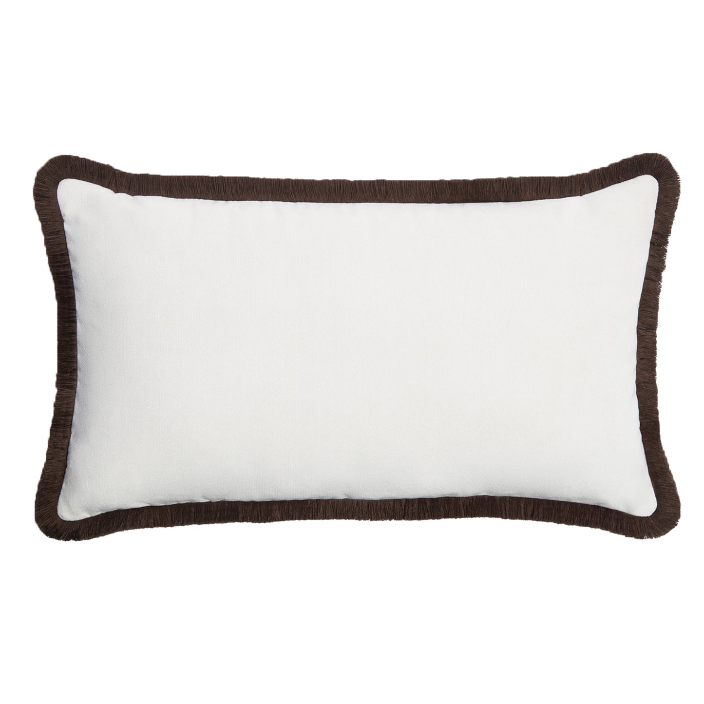 BED PILLOW | Velvet Cushion DIRTY WHITE & CHOCOLATE