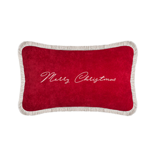 XMAS PILLOW | Velvet Cushion Red