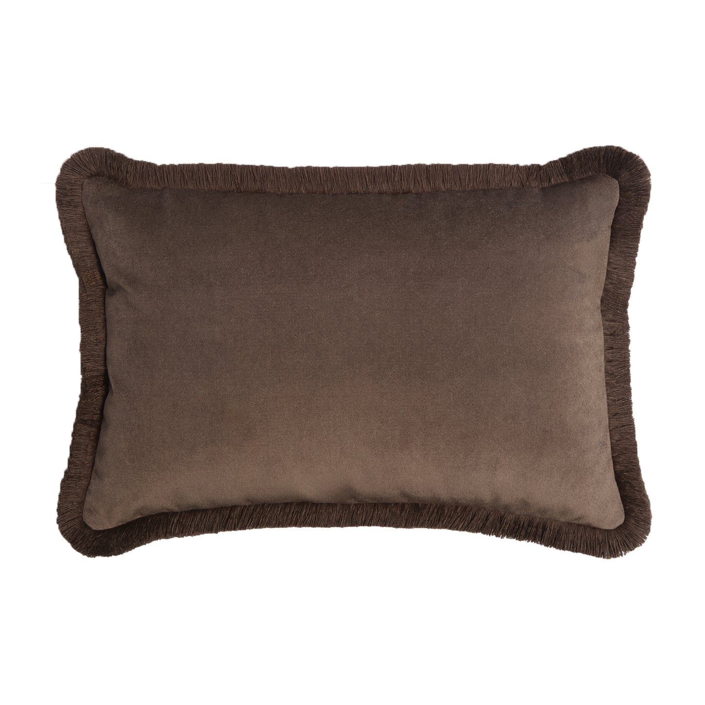 BED PILLOW | Velvet Cushion DIRTY WHITE & CHOCOLATE