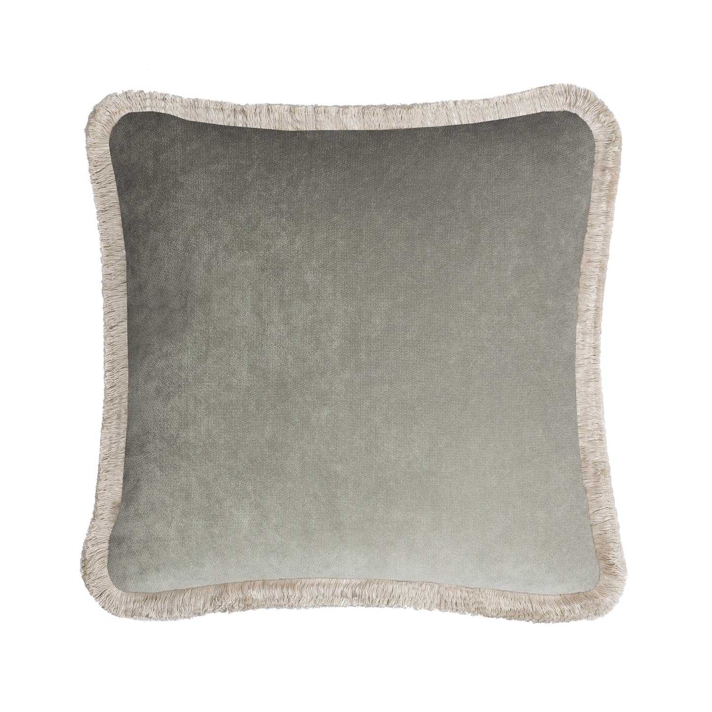 HAPPY PILLOW | Velvet Cushion PEARL & DIRTY WHITE