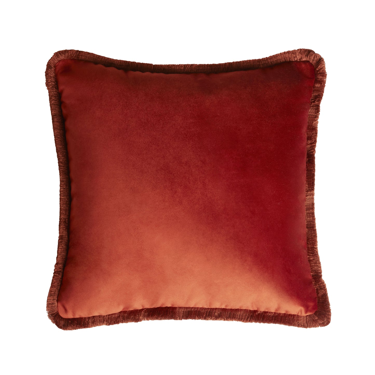 HAPPY PILLOW | Velvet Cushion DIRTY WHITE & BRICK