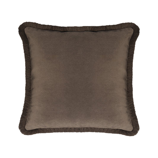 HAPPY PILLOW | Velvet Cushion CHOCOLATE & CHOCOLATE