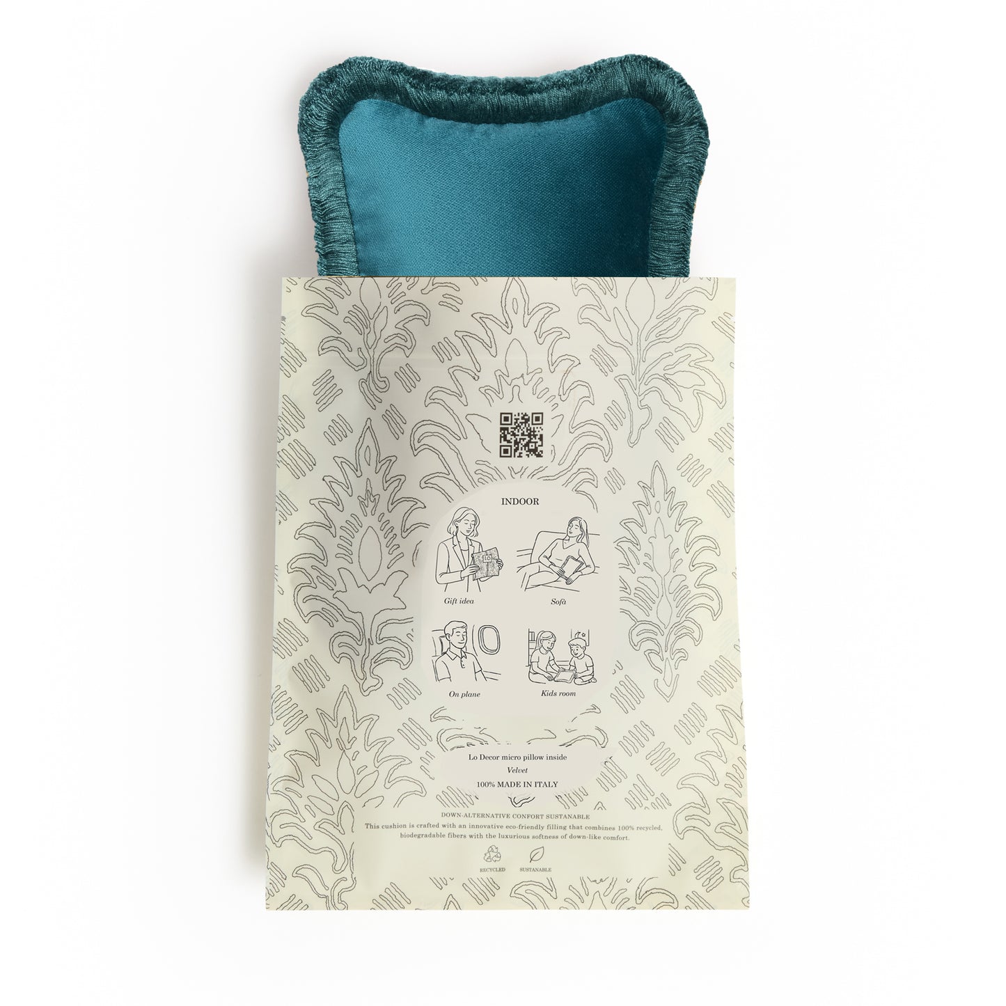 MICRO PILLOW | Velvet Cushion Blue