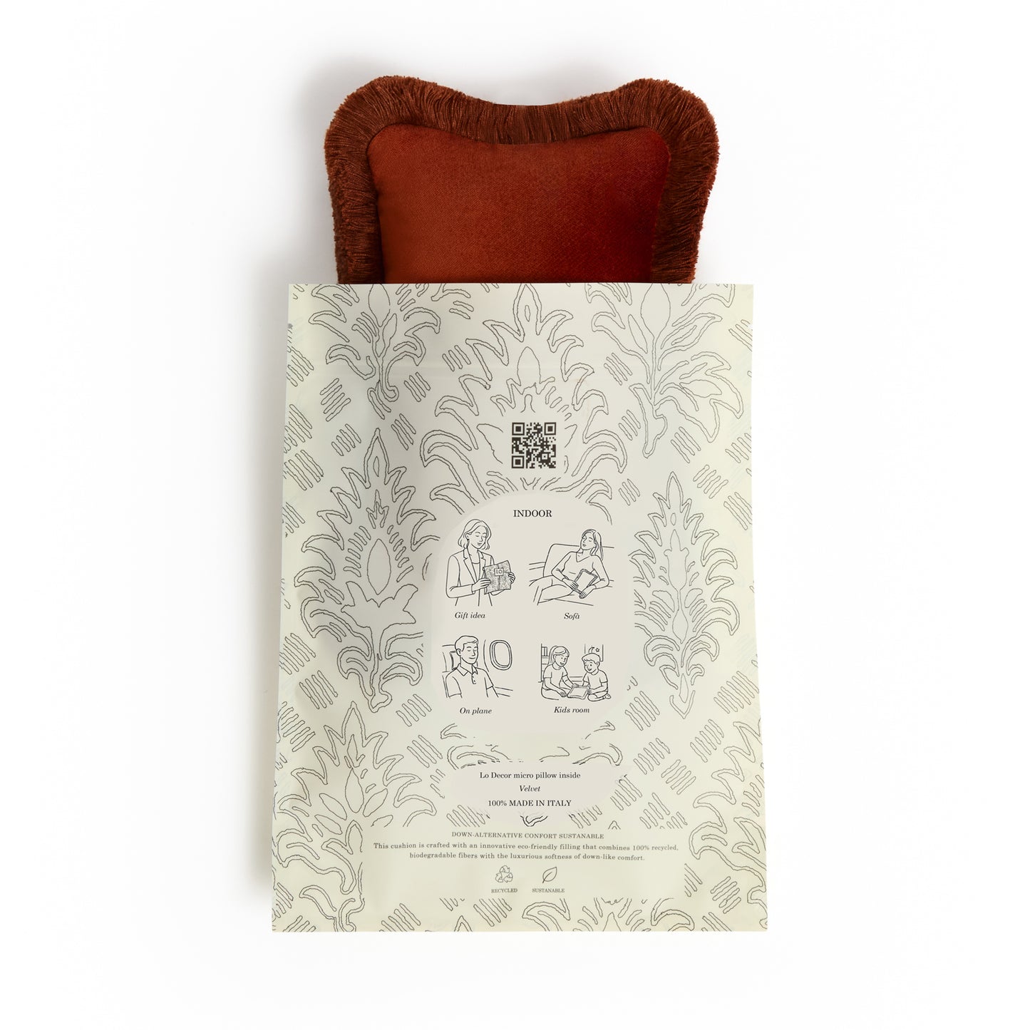 MICRO PILLOW | Velvet Cushion BRICK