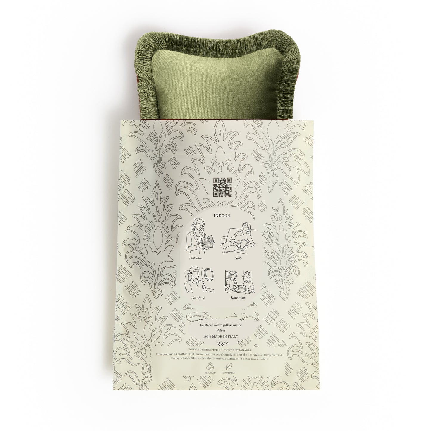 MICRO PILLOW | Velvet Cushion Green
