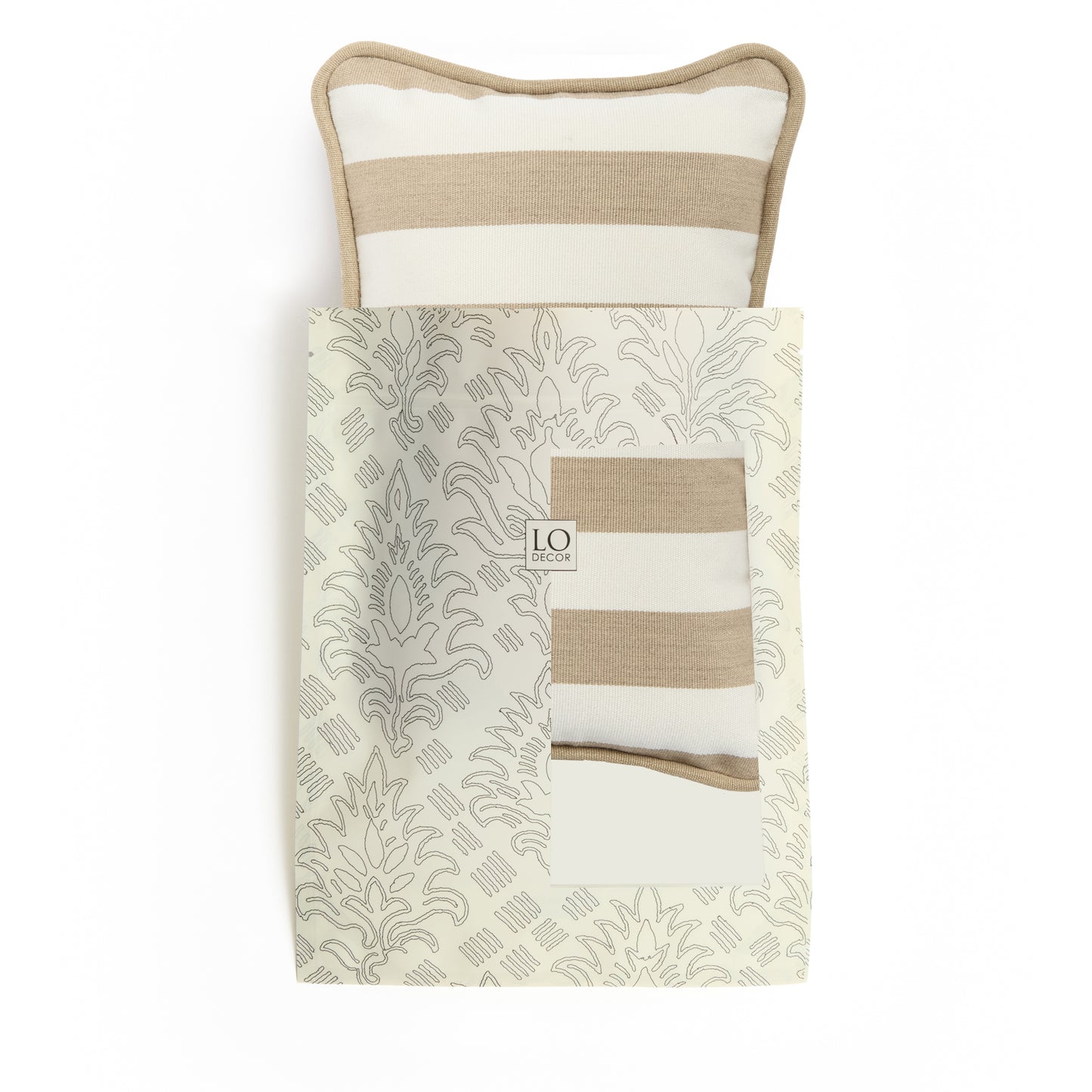 MICRO PILLOW | Outdoor Beige Stripes