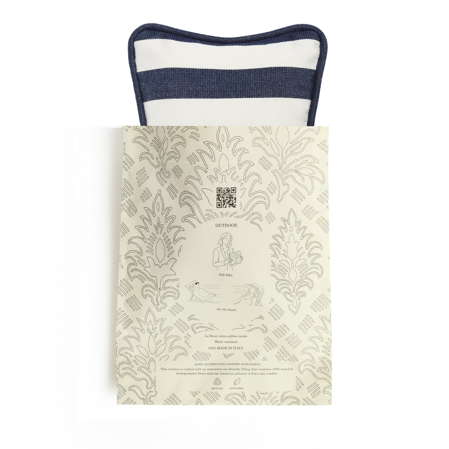 MICRO PILLOW | Outdoor Blue Stripes