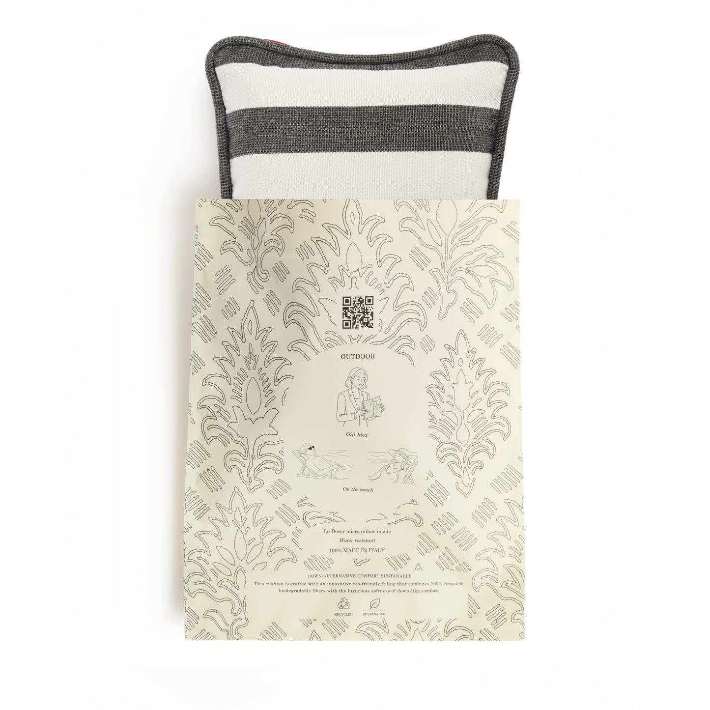 MICRO PILLOW | Outdoor Carbon Stripes