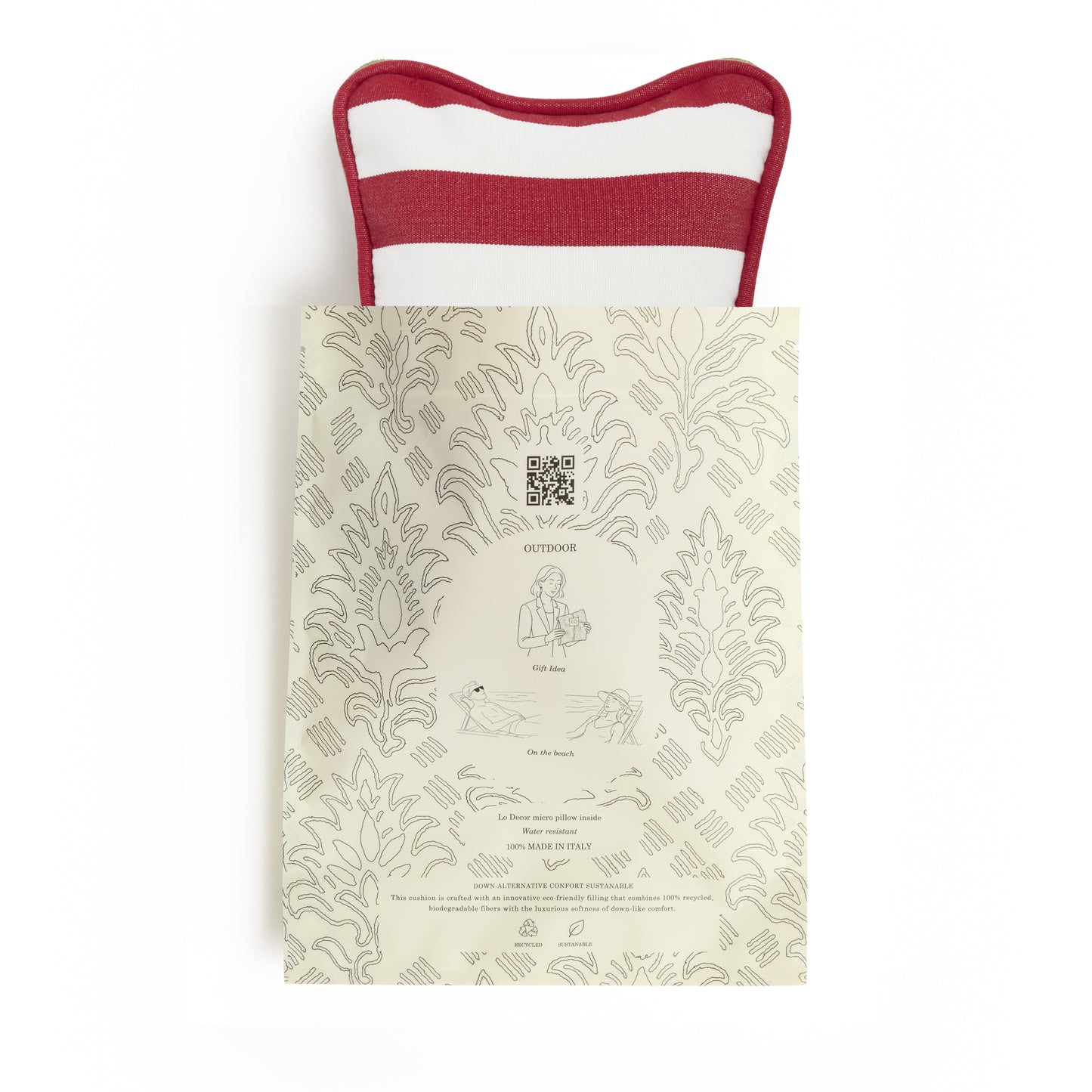 MICRO PILLOW | Outdoor Red Stripes