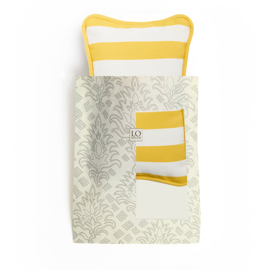 MICRO PILLOW | Outdoor Yellow Stripes
