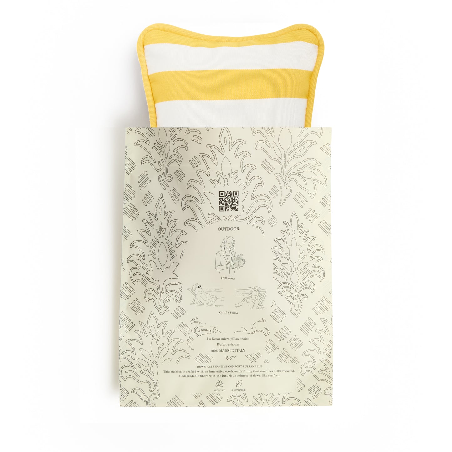 MICRO PILLOW | Outdoor Yellow Stripes