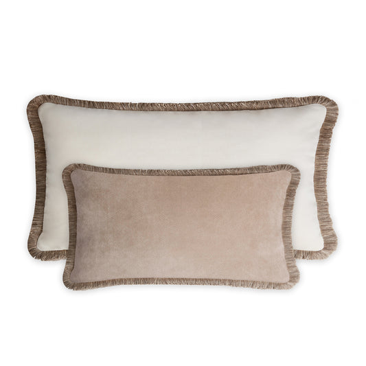 BED PILLOW | Velvet Cushion BEIGE SAHARA