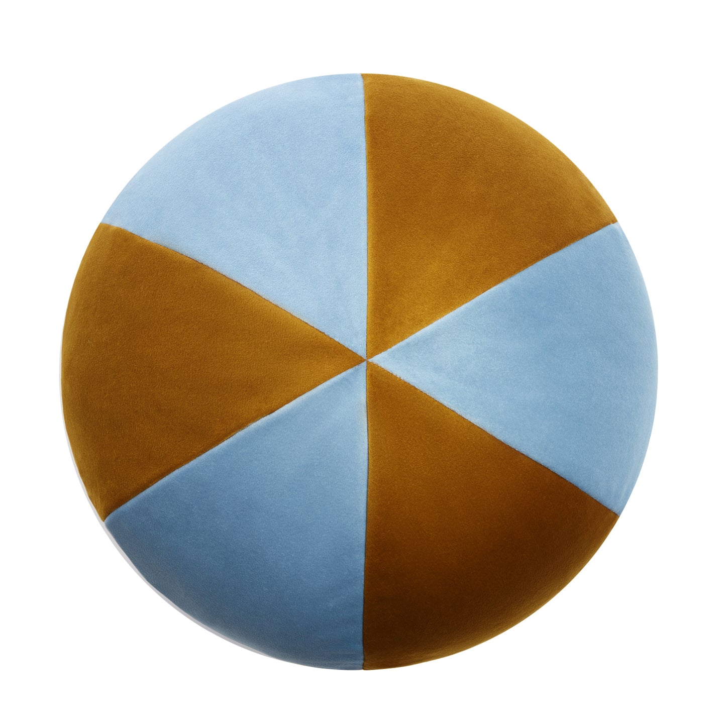 VELVET BALL | Mustard & Light blue